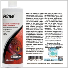 Seachem Prime khử clo, độc tố và chống cá sốc nước