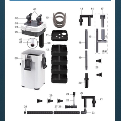 Lọc thùng JINWA (FTA) siêu mạnh - có sẵn hút đáy và lọc váng