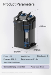 Lọc thùng tách phân Sunsun YWY 800 - tích hợp tách phân, xả đáy