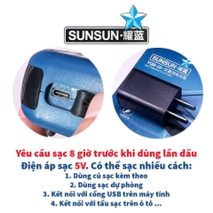 Máy sủi Oxy tích điện bể cá Sunsun YQB cao cấp siêu êm