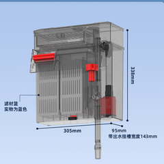 Lọc thác Baoyu LX thế hệ mới - Tích hợp tách phân, giàn mưa, khoang lọc lớn