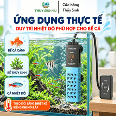 Sưởi bể cá Sunsun ARF thế hệ mới - Chỉnh nhiệt độ bên ngoài, hiển thị nhiệt độ chính xác