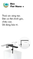 Đèn Flat Nano Chỉnh APP cao cấp cho bể thủy sinh mini để bàn
