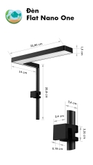 Đèn Flat Nano Chỉnh APP cao cấp cho bể thủy sinh mini để bàn