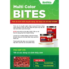Thức ăn Multi Color Bites - Thức ăn tăng màu cá cảnh dạng Red Worm