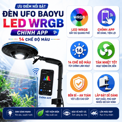 Đèn UFO BAOYU - Chỉnh APP Thông Minh - Đèn LED Bể Cá Thủy Sinh, Biotope (90W)