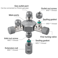 Van chia CO2 Week Aqua cao cấp, giúp chia CO2 ra nhiều bể hơn