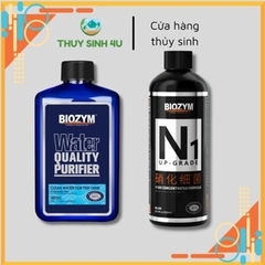 Combo Biozym Start - Vi sinh N1, làm trong nước bể cá siêu tốc, khử Clo