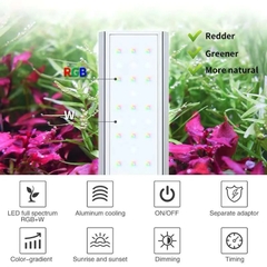 Đèn thủy sinh Week Raptor 2.0 WRGB (3 in 1) màu cây, cá cảnh cực đẹp