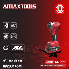 Máy bắn vít dùng pin AMAXTOOLS AV28014SM (chưa có pin sạc)