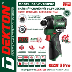 Máy chuyên vít 16.8V DEKTON D16-CV180Pro (chưa pin sạc)
