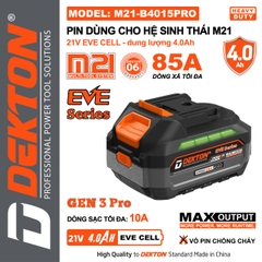Pin 21V Lithium-ion dung lượng 4.0Ah DEKTON M21-B4015PRO
