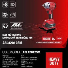 Máy siết bulong dùng pin AMAXTOOLS ABL42012SM (chưa có pin sạc)