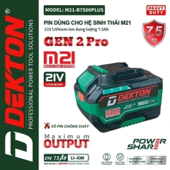 Pin 21V 7.5Ah DEKTON M21-B7500PLUS