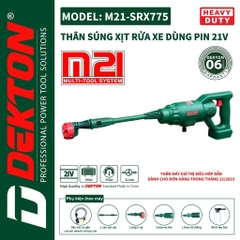 Máy xịt rửa xe dùng pin DEKTON M21-SRX775 (Chưa có pin và sạc)