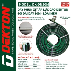 Dây rửa xe phun xịt áp lực cao 50m DEKTON DK-DN50M (Dây mềm)