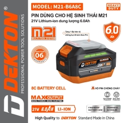 Pin 21V 6.0Ah DEKTON M21-B6A8C