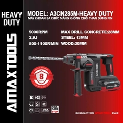 Máy khoan bê tông sử dụng pin AMAXTOOLS A3CN285M (chưa có pin sạc)