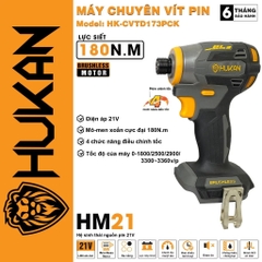 Máy chuyên vít sử dụng pin HUKAN HK-CVTD173 (chưa có pin sạc)