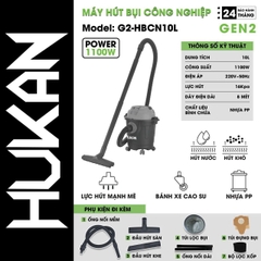 Máy hút bụi công nghiệp HUKAN Gen2 G2-HBCN10L