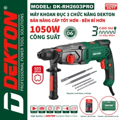 Máy khoan đục 3 chức năng DEKTON DK-RH2603PRO