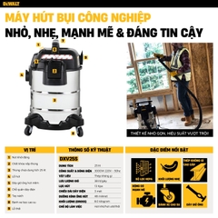Máy hút bụi 3 chức năng ướt/khô/thổi 25 lít DEWALT - DXV25S