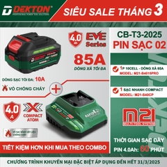 Pin 21V Lithium-ion dung lượng 4.0Ah DEKTON M21-B4015PRO