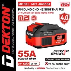 Pin 21V dung lượng 4.0Ah DEKTON M21-B4055A
