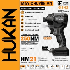 Máy chuyên vít dùng pin HUKAN HM21-G2CV250BL GEN 2 (chưa có pin và sạc)