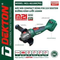 Máy mài pin công tắc trượt chống bụi DEKTON M21-AG100CP01 COMPACT (Chưa có pin sạc)