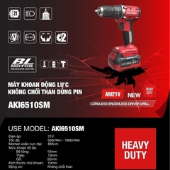 Máy khoan sử dụng pin AMAXTOOLS AKI6510SM (chưa có pin sạc)