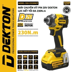 Máy vặn vít trượt DEKTON D20-CV230NCP (chưa có pin và sạc)