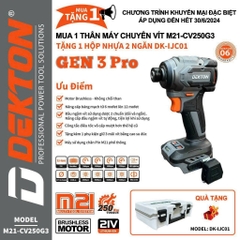 Máy vặn vít trượt DEKTON M21-CV250G3 (chưa có pin và sạc)