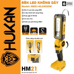 Đèn led dùng pin HUKAN HM21- HLO3020W (chưa có pin và sạc)