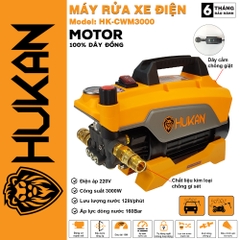 Máy rửa xe dùng điện HUKAN HK-CWM3000 (có chỉnh áp - chống giật)