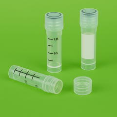 Ống cryovial 2ml, có ron, vạch chia 1.25ml – TYB110 – 500 cái/túi, 10.000 cái/thùng, xuất xứ: Trung Quốc