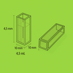 Cuvette nhựa PS, dung tích 4.5ml TYF107. Quy cách: 100 cái/ hộp, 1.000 cái/thùng, xuất xứ: Trung Quốc