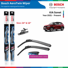 Bộ gạt mưa BOSCH Clear Advantage 24" & 16", KIA Sonet đời xe 2019 đến nay, bộ gạt nước Sonet