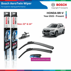 Bộ gạt mưa BOSCH AeroTwin 22" & 14", HONDA BRV đời xe 2023 đến nay