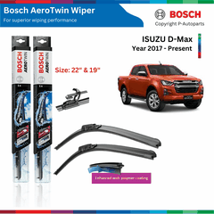 Bộ gạt mưa BOSCH AeroTwin, ISUZU D-Max DMax đời xe 2007 đến nay