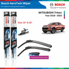 Bộ gạt mưa BOSCH AeroTwin 22" & 18" xe MITSUBISHI Triton đời 2016 đến nay