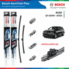 Bộ gạt mưa BOSCH AeroTwin Plus, AUDI Q7 đời xe 2006 đến nay, gạt nước Audi Q7