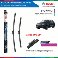 Bộ gạt mưa BOSCH AeroTwin 24" & 19" xe BYD Atto 2 đời 2024 đến nay