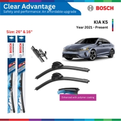 Bộ gạt mưa BOSCH AeroTwin 26 & 16 inch, cho KIA K5 đời xe 2021 đến nay, gạt nước KIA K5 Phụ Tùng