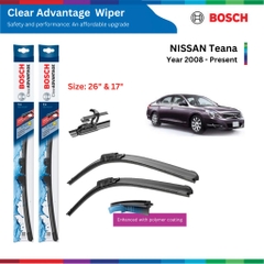 Bộ gạt mưa BOSCH AeroTwin 26" & 17", NISSAN X-Trail, Xtrail đời xe 2014 đến nay, gạt nước XTrail