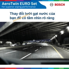Bộ gạt mưa BOSCH AEROTWIN EURO SET A843S 22" & 22", MERCEDES BENZ C240 đời xe 2008 đến nay