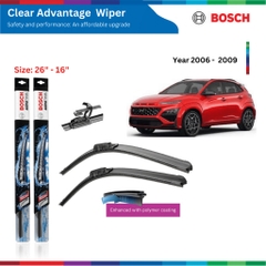 Bộ gạt mưa BOSCH Clear Advantage 26" & 16", HYUNDAI Kona đời xe 2017 đến nay, gạt nước Kona