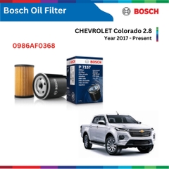Lọc dầu động cơ BOSCH Oil Filter 0986AF0368, CHEVROLET Colorado 2.8 đời xe 2017 đến nay