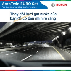Bộ gạt mưa BOSCH AEROTWIN EURO SET A843S 22" & 22", MERCEDES BENZ C240 đời xe 2008 đến nay
