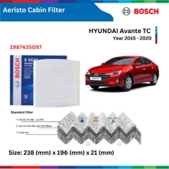 Lọc gió điều hòa BOSCH Aeristo 1987435097, HYUNDAI Avante TC đời xe 2015 đến 2020